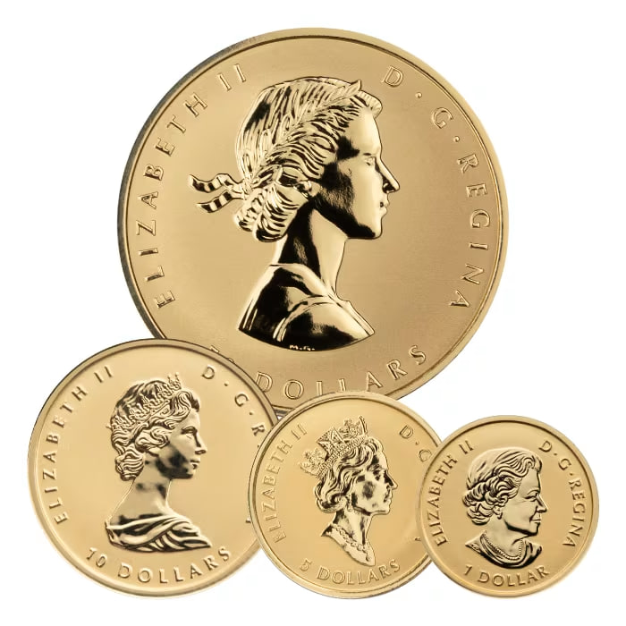 2026年 カナダ メイプルリーフ .9999 リバースプルーフ金貨 4枚セット