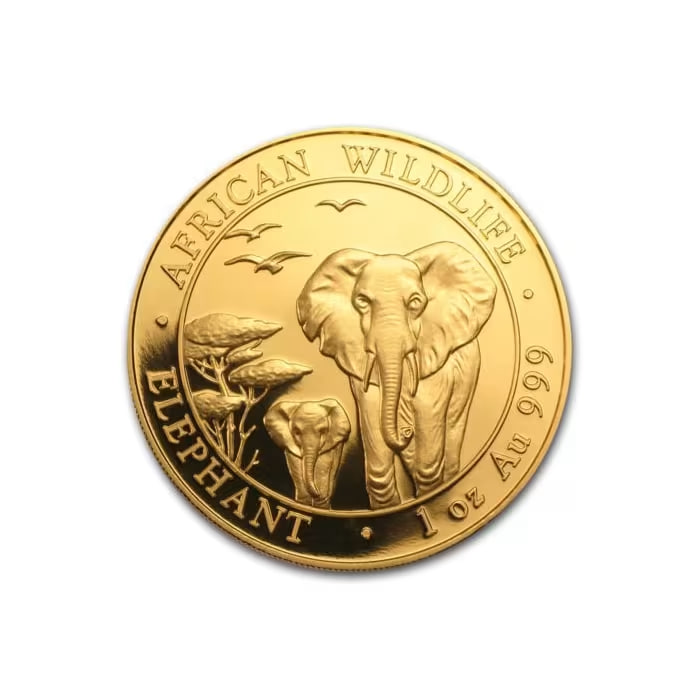 2015年 ソマリア アフリカン・エレファント .999 純金製 1オンス金貨