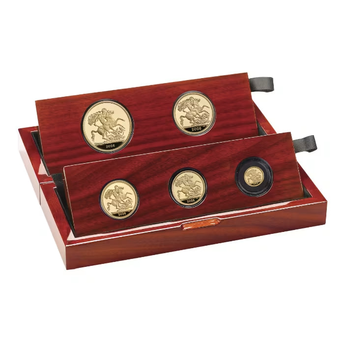 2026年 英国 ソブリン金貨 .9167 純度 プルーフ仕様 5枚セット（合計69.895グラム）