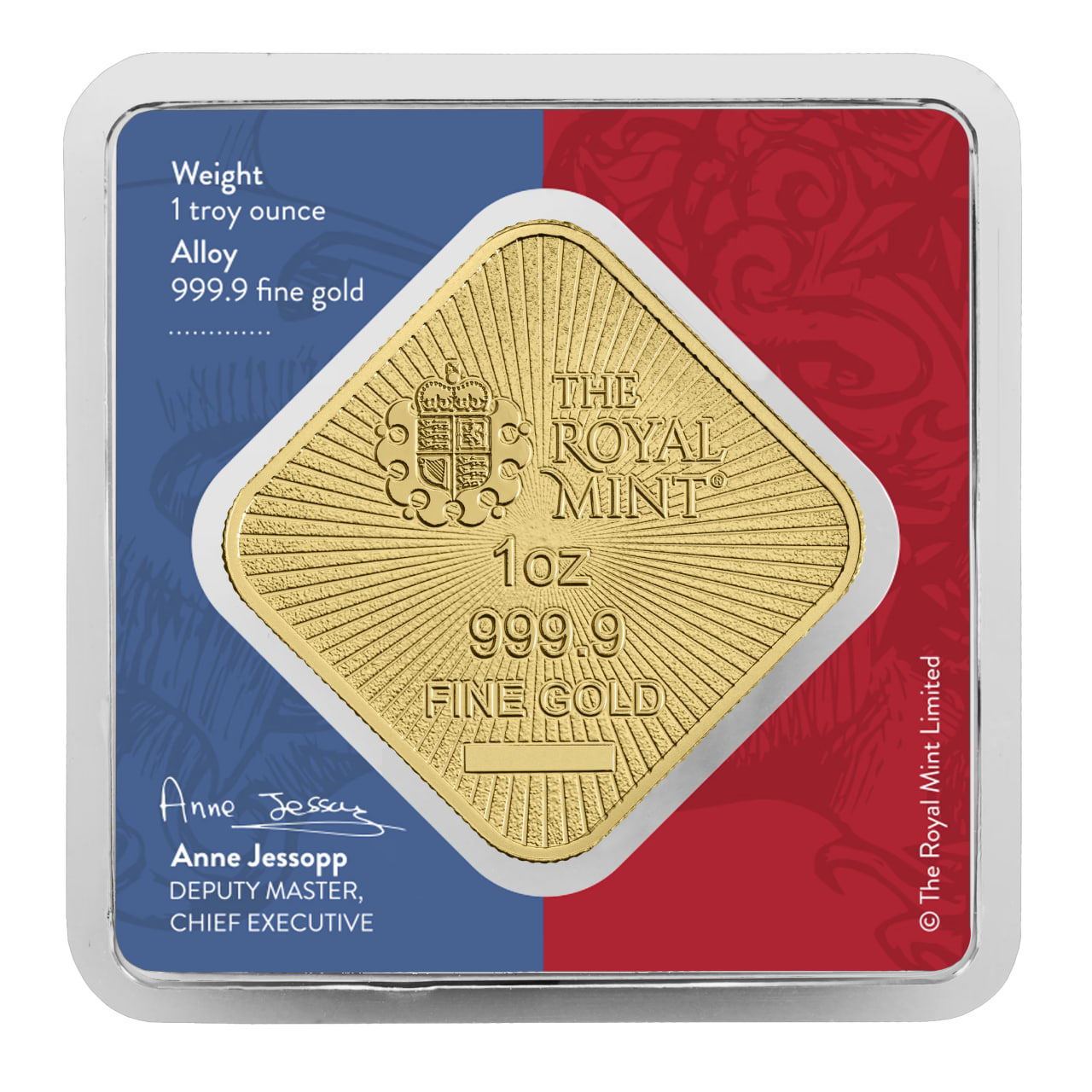 イギリス ブリタニア女神と自由の女神 .9999 純金バー 1オンス